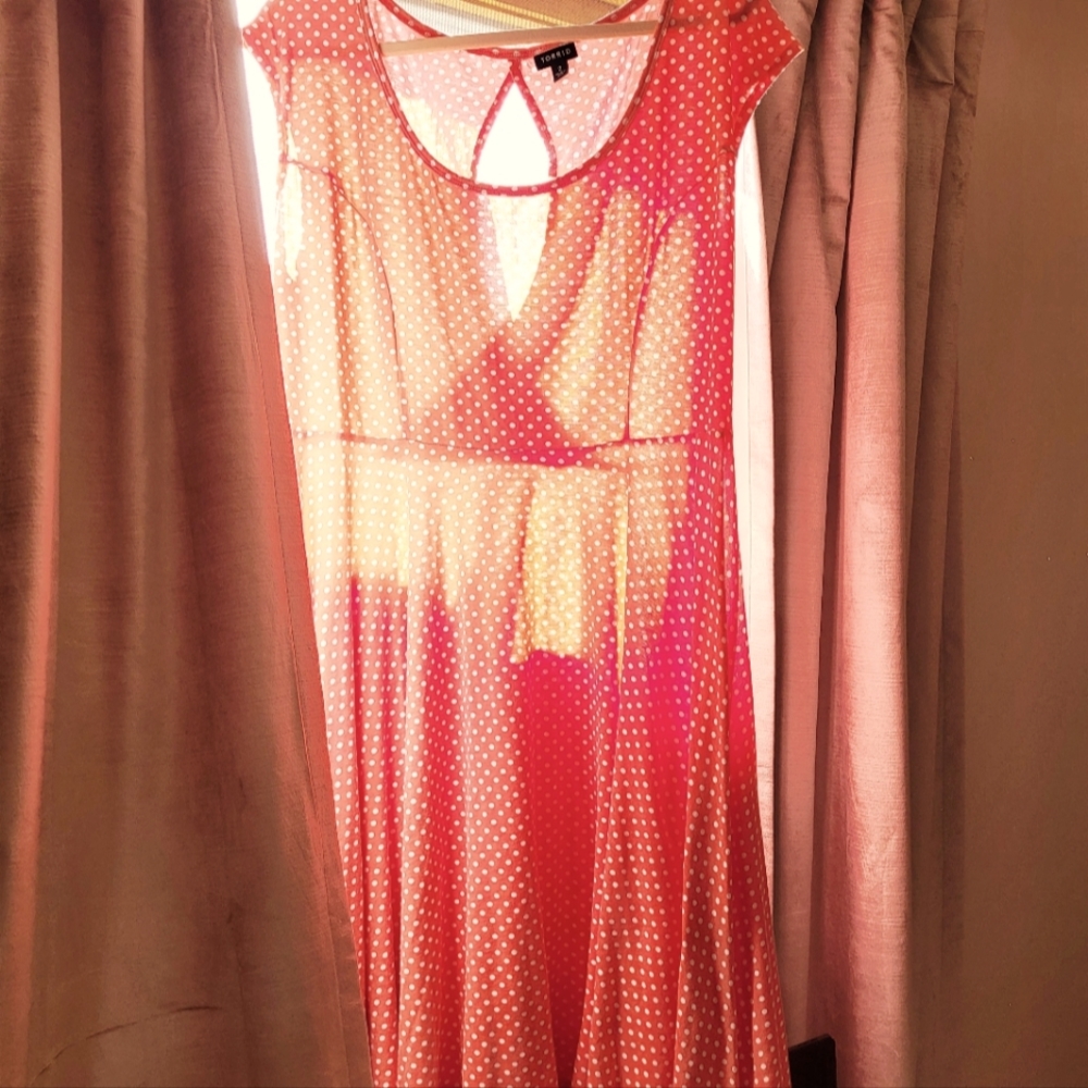 Torrid polka-dot swing dress